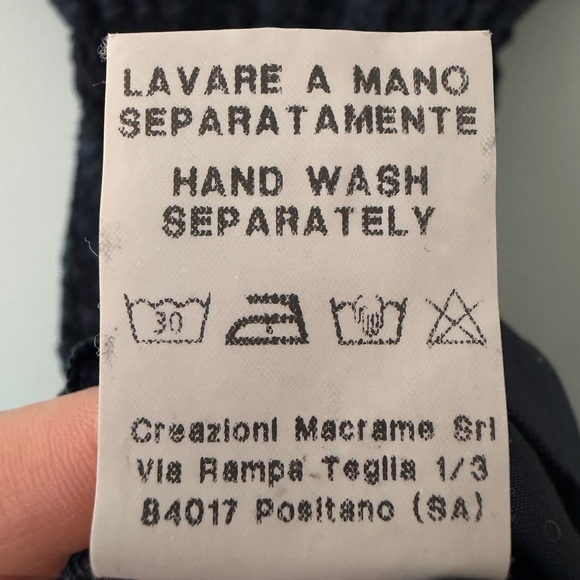 EUC - Temptation Positano Sondrio Navy Lace Off-Shoulder Dress (XS) - Picture 7 of 8